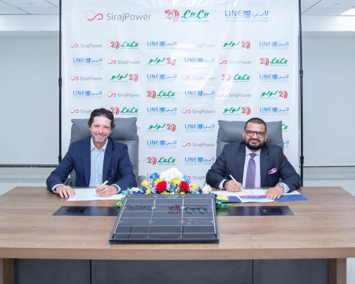Line Investments & Property - Shopping Malls division of Lulu Group inks its major green milestone project with SirajPower